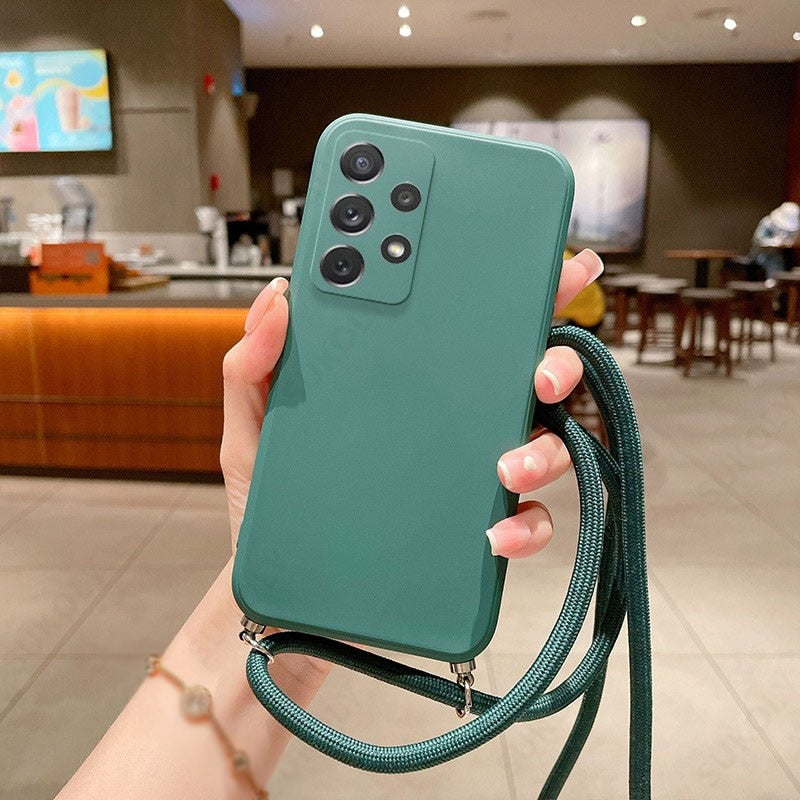 Funda de silicona + cordón (Samsung)